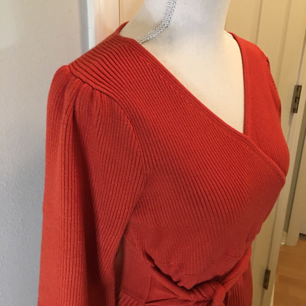 Viciall Faux Wrap Ribbed Sweater Dress - Picture 5 of 13